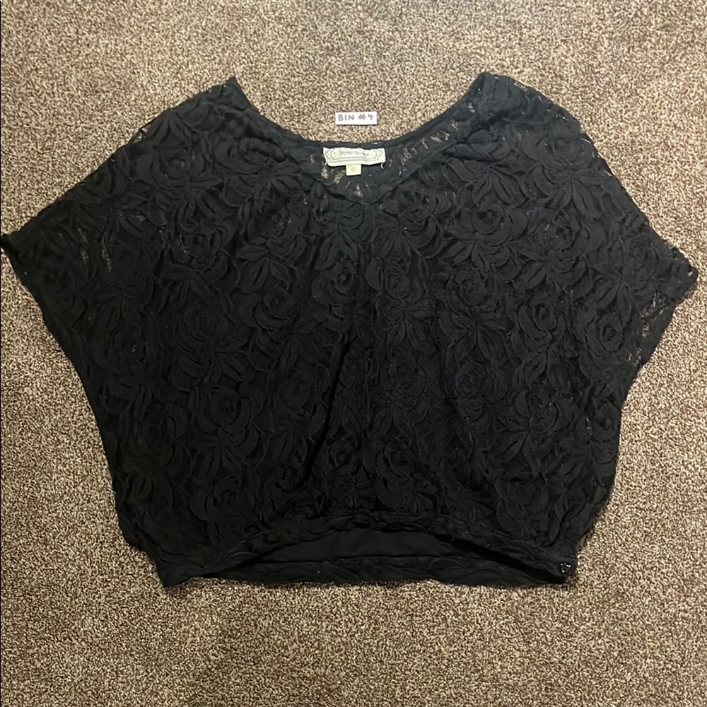 Beyond Vintage Black Dolman Sleeve Blouse